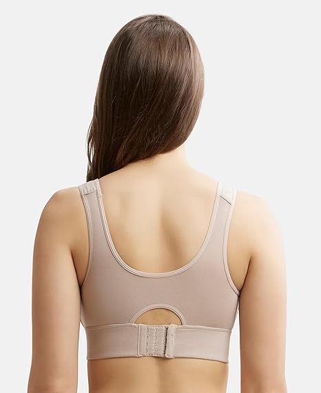 Jockey JW12 Women’s Rayon Lounge Bra – Wirefree Padded Full Coverage with Removable Pads